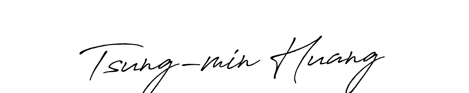 Make a beautiful signature design for name Tsung-min Huang. With this signature (Antro_Vectra_Bolder) style, you can create a handwritten signature for free. Tsung-min Huang signature style 7 images and pictures png