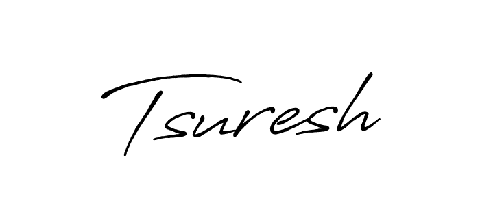 How to make Tsuresh name signature. Use Antro_Vectra_Bolder style for creating short signs online. This is the latest handwritten sign. Tsuresh signature style 7 images and pictures png