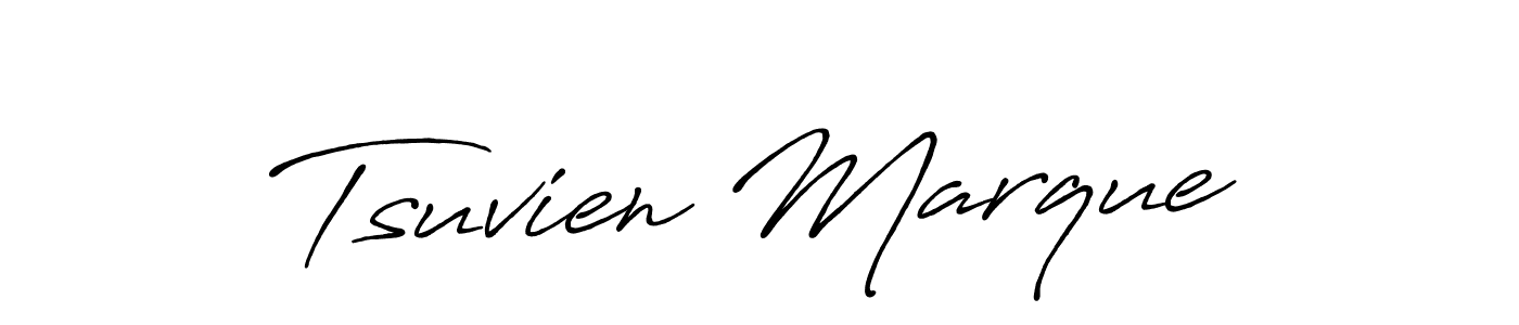 How to make Tsuvien Marque name signature. Use Antro_Vectra_Bolder style for creating short signs online. This is the latest handwritten sign. Tsuvien Marque signature style 7 images and pictures png