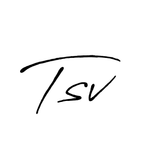 Tsv stylish signature style. Best Handwritten Sign (Antro_Vectra_Bolder) for my name. Handwritten Signature Collection Ideas for my name Tsv. Tsv signature style 7 images and pictures png