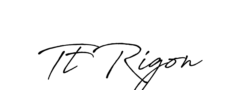 How to make Tt Rigon name signature. Use Antro_Vectra_Bolder style for creating short signs online. This is the latest handwritten sign. Tt Rigon signature style 7 images and pictures png