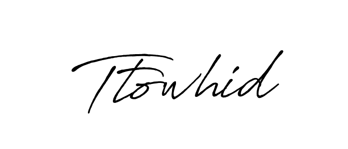 How to make Ttowhid signature? Antro_Vectra_Bolder is a professional autograph style. Create handwritten signature for Ttowhid name. Ttowhid signature style 7 images and pictures png