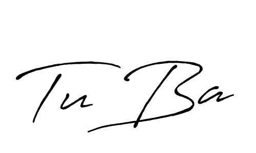 Tu Ba stylish signature style. Best Handwritten Sign (Antro_Vectra_Bolder) for my name. Handwritten Signature Collection Ideas for my name Tu Ba. Tu Ba signature style 7 images and pictures png