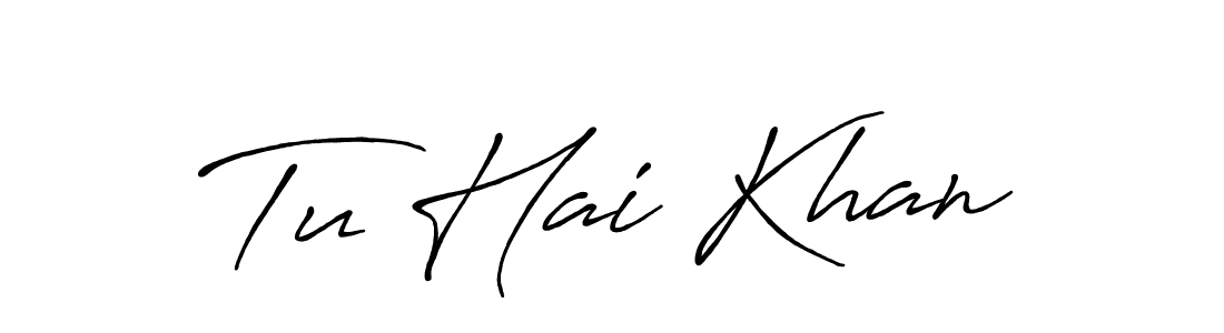 Create a beautiful signature design for name Tu Hai Khan. With this signature (Antro_Vectra_Bolder) fonts, you can make a handwritten signature for free. Tu Hai Khan signature style 7 images and pictures png
