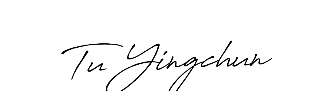 Similarly Antro_Vectra_Bolder is the best handwritten signature design. Signature creator online .You can use it as an online autograph creator for name Tu Yingchun. Tu Yingchun signature style 7 images and pictures png