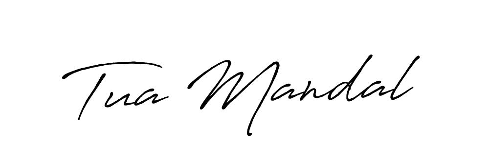 How to make Tua Mandal signature? Antro_Vectra_Bolder is a professional autograph style. Create handwritten signature for Tua Mandal name. Tua Mandal signature style 7 images and pictures png