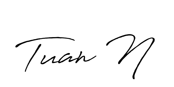 Create a beautiful signature design for name Tuan N. With this signature (Antro_Vectra_Bolder) fonts, you can make a handwritten signature for free. Tuan N signature style 7 images and pictures png