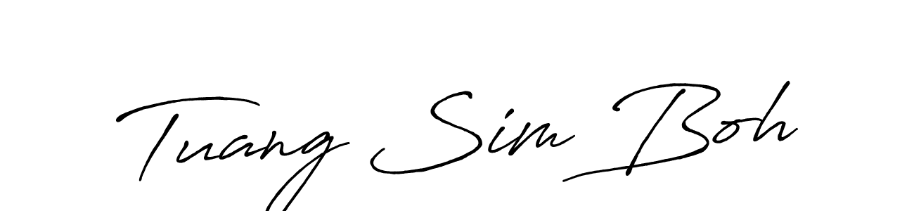 Once you've used our free online signature maker to create your best signature Antro_Vectra_Bolder style, it's time to enjoy all of the benefits that Tuang Sim Boh name signing documents. Tuang Sim Boh signature style 7 images and pictures png