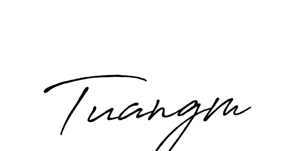 How to make Tuangm signature? Antro_Vectra_Bolder is a professional autograph style. Create handwritten signature for Tuangm name. Tuangm signature style 7 images and pictures png