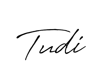 Use a signature maker to create a handwritten signature online. With this signature software, you can design (Antro_Vectra_Bolder) your own signature for name Tudi. Tudi signature style 7 images and pictures png