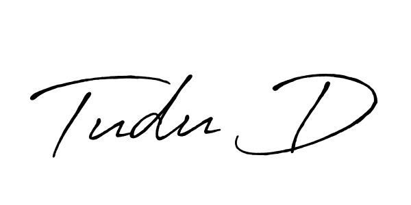 How to make Tudu D signature? Antro_Vectra_Bolder is a professional autograph style. Create handwritten signature for Tudu D name. Tudu D signature style 7 images and pictures png