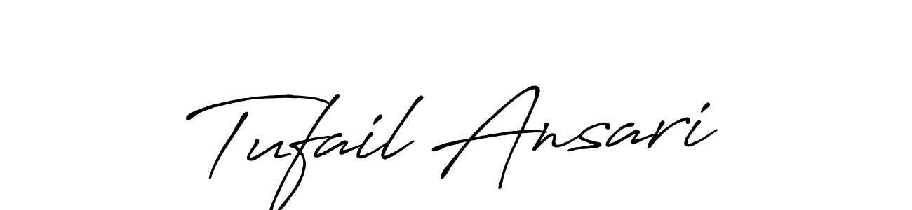 Use a signature maker to create a handwritten signature online. With this signature software, you can design (Antro_Vectra_Bolder) your own signature for name Tufail Ansari. Tufail Ansari signature style 7 images and pictures png