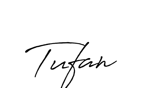 Tufan stylish signature style. Best Handwritten Sign (Antro_Vectra_Bolder) for my name. Handwritten Signature Collection Ideas for my name Tufan. Tufan signature style 7 images and pictures png