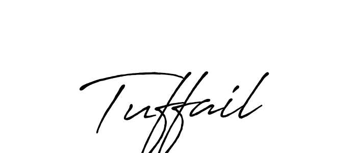 How to make Tuffail signature? Antro_Vectra_Bolder is a professional autograph style. Create handwritten signature for Tuffail name. Tuffail signature style 7 images and pictures png