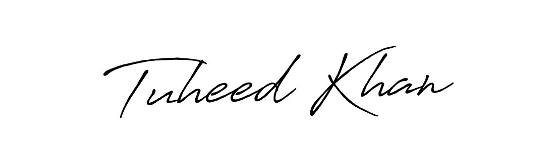 Make a beautiful signature design for name Tuheed Khan. Use this online signature maker to create a handwritten signature for free. Tuheed Khan signature style 7 images and pictures png