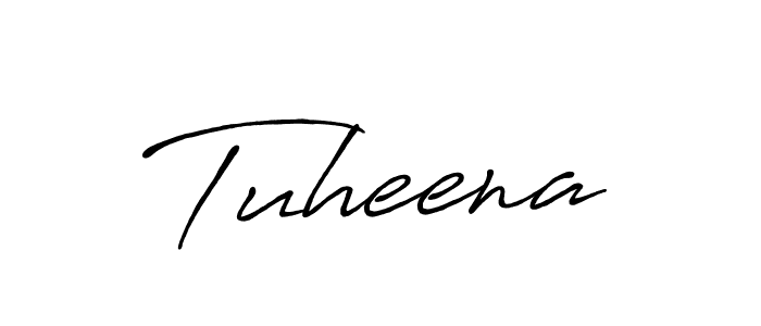 Create a beautiful signature design for name Tuheena. With this signature (Antro_Vectra_Bolder) fonts, you can make a handwritten signature for free. Tuheena signature style 7 images and pictures png