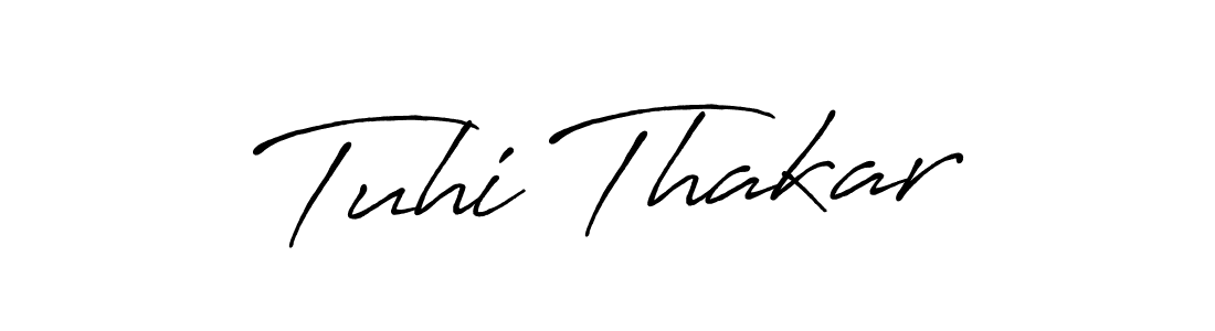 Also we have Tuhi Thakar name is the best signature style. Create professional handwritten signature collection using Antro_Vectra_Bolder autograph style. Tuhi Thakar signature style 7 images and pictures png