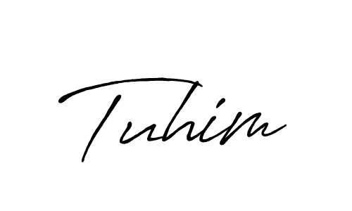 How to make Tuhim name signature. Use Antro_Vectra_Bolder style for creating short signs online. This is the latest handwritten sign. Tuhim signature style 7 images and pictures png