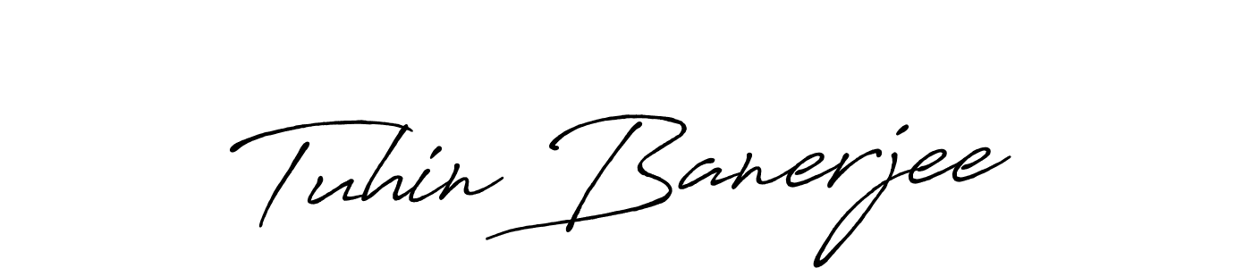 Make a beautiful signature design for name Tuhin Banerjee. With this signature (Antro_Vectra_Bolder) style, you can create a handwritten signature for free. Tuhin Banerjee signature style 7 images and pictures png