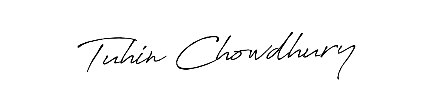 Antro_Vectra_Bolder is a professional signature style that is perfect for those who want to add a touch of class to their signature. It is also a great choice for those who want to make their signature more unique. Get Tuhin Chowdhury name to fancy signature for free. Tuhin Chowdhury signature style 7 images and pictures png