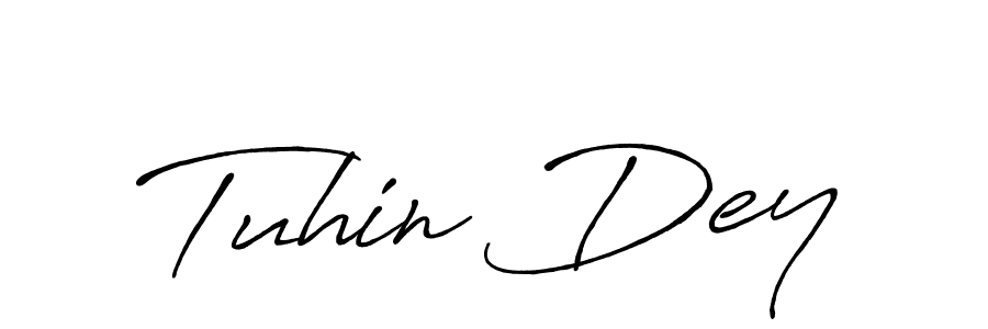 Use a signature maker to create a handwritten signature online. With this signature software, you can design (Antro_Vectra_Bolder) your own signature for name Tuhin Dey. Tuhin Dey signature style 7 images and pictures png