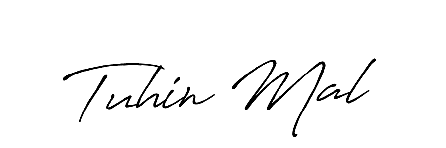 Create a beautiful signature design for name Tuhin Mal. With this signature (Antro_Vectra_Bolder) fonts, you can make a handwritten signature for free. Tuhin Mal signature style 7 images and pictures png