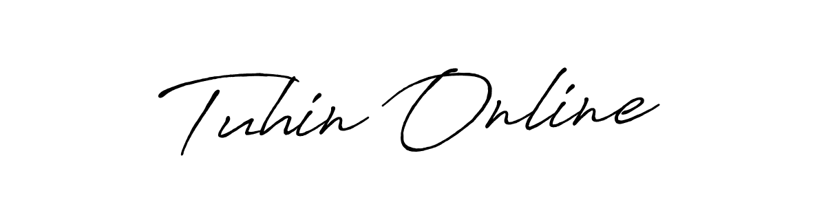 Make a beautiful signature design for name Tuhin Online. With this signature (Antro_Vectra_Bolder) style, you can create a handwritten signature for free. Tuhin Online signature style 7 images and pictures png