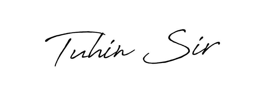 Create a beautiful signature design for name Tuhin Sir. With this signature (Antro_Vectra_Bolder) fonts, you can make a handwritten signature for free. Tuhin Sir signature style 7 images and pictures png