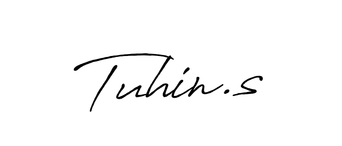 Make a beautiful signature design for name Tuhin.s. With this signature (Antro_Vectra_Bolder) style, you can create a handwritten signature for free. Tuhin.s signature style 7 images and pictures png