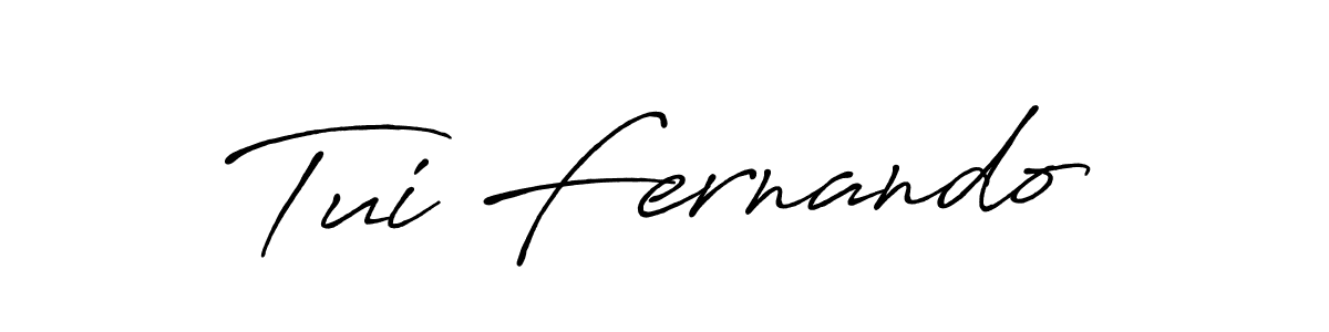 Tui Fernando stylish signature style. Best Handwritten Sign (Antro_Vectra_Bolder) for my name. Handwritten Signature Collection Ideas for my name Tui Fernando. Tui Fernando signature style 7 images and pictures png