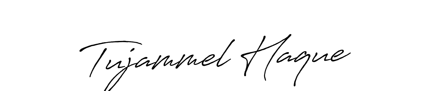 Create a beautiful signature design for name Tujammel Haque. With this signature (Antro_Vectra_Bolder) fonts, you can make a handwritten signature for free. Tujammel Haque signature style 7 images and pictures png
