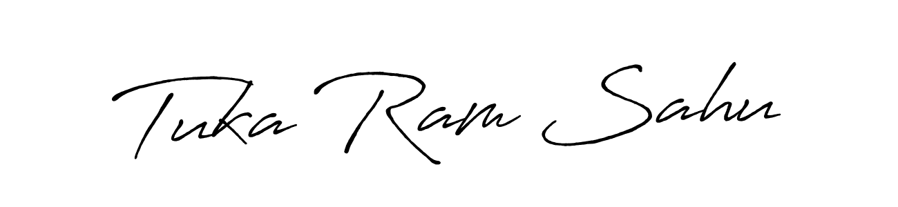 Create a beautiful signature design for name Tuka Ram Sahu. With this signature (Antro_Vectra_Bolder) fonts, you can make a handwritten signature for free. Tuka Ram Sahu signature style 7 images and pictures png