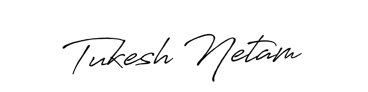 How to make Tukesh Netam signature? Antro_Vectra_Bolder is a professional autograph style. Create handwritten signature for Tukesh Netam name. Tukesh Netam signature style 7 images and pictures png