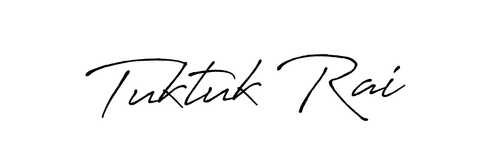 Use a signature maker to create a handwritten signature online. With this signature software, you can design (Antro_Vectra_Bolder) your own signature for name Tuktuk Rai. Tuktuk Rai signature style 7 images and pictures png