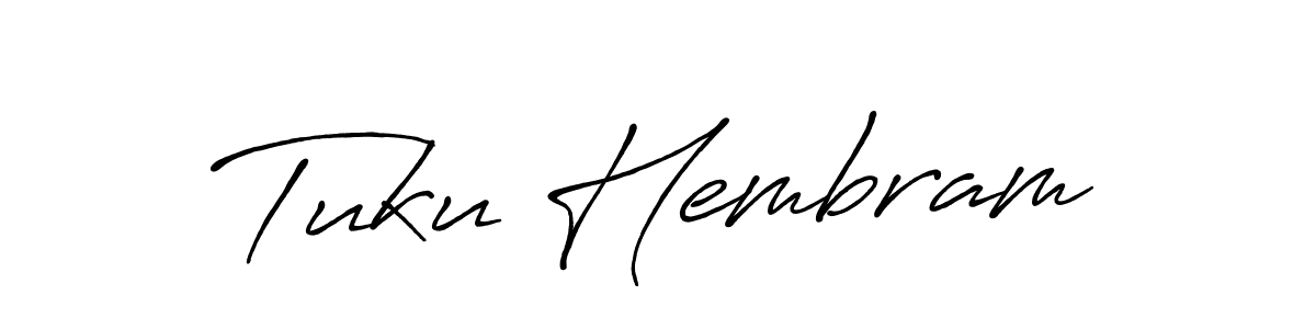 Create a beautiful signature design for name Tuku Hembram. With this signature (Antro_Vectra_Bolder) fonts, you can make a handwritten signature for free. Tuku Hembram signature style 7 images and pictures png