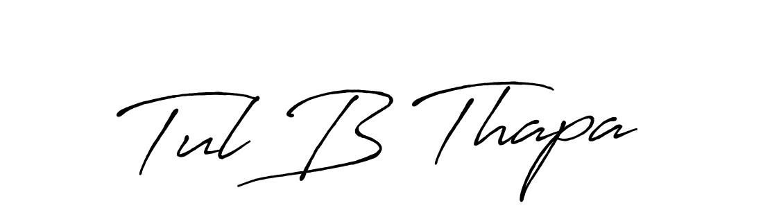 Also You can easily find your signature by using the search form. We will create Tul B Thapa name handwritten signature images for you free of cost using Antro_Vectra_Bolder sign style. Tul B Thapa signature style 7 images and pictures png