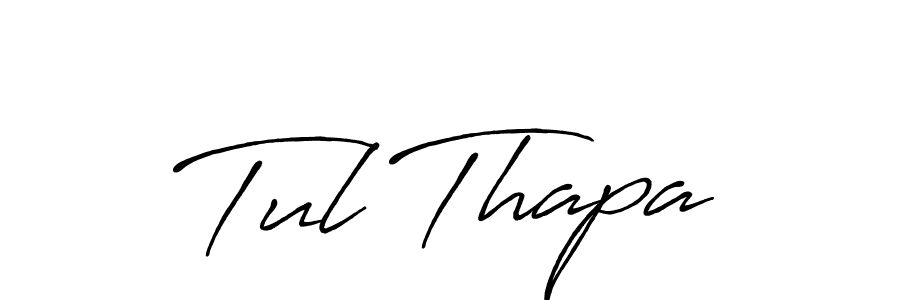 Design your own signature with our free online signature maker. With this signature software, you can create a handwritten (Antro_Vectra_Bolder) signature for name Tul Thapa. Tul Thapa signature style 7 images and pictures png
