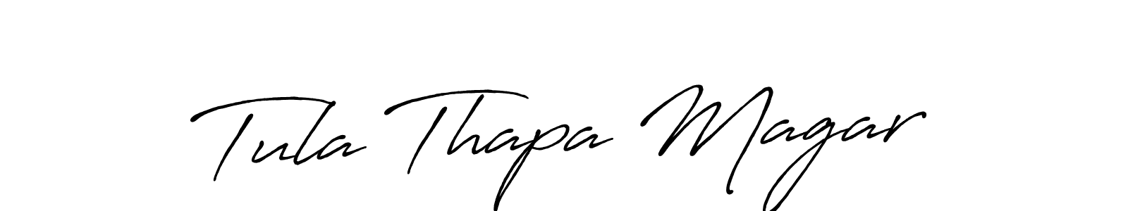 Use a signature maker to create a handwritten signature online. With this signature software, you can design (Antro_Vectra_Bolder) your own signature for name Tula Thapa Magar. Tula Thapa Magar signature style 7 images and pictures png