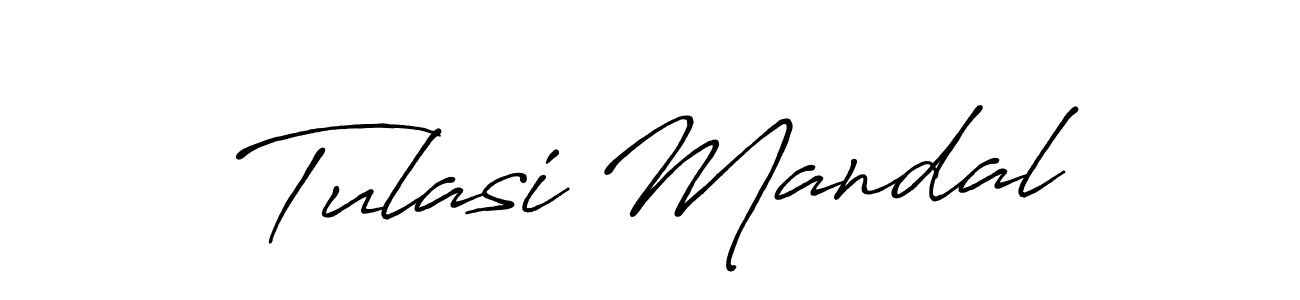 Create a beautiful signature design for name Tulasi Mandal. With this signature (Antro_Vectra_Bolder) fonts, you can make a handwritten signature for free. Tulasi Mandal signature style 7 images and pictures png
