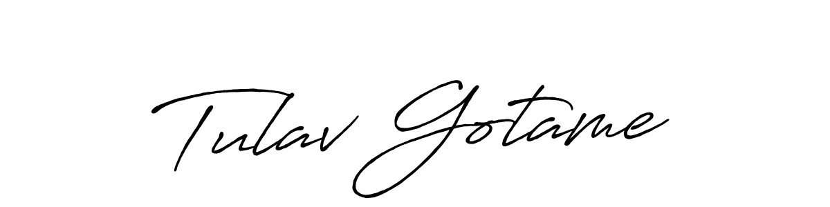 Also we have Tulav Gotame name is the best signature style. Create professional handwritten signature collection using Antro_Vectra_Bolder autograph style. Tulav Gotame signature style 7 images and pictures png