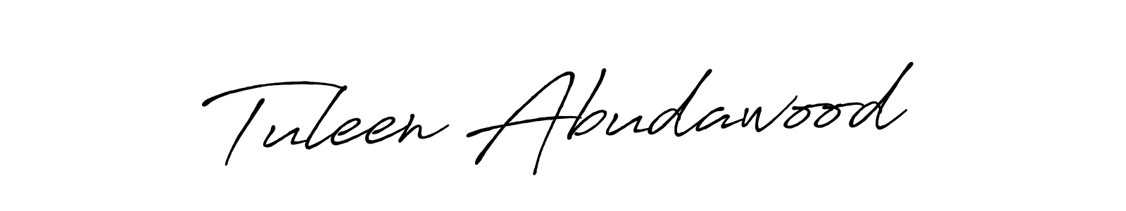 Here are the top 10 professional signature styles for the name Tuleen Abudawood. These are the best autograph styles you can use for your name. Tuleen Abudawood signature style 7 images and pictures png