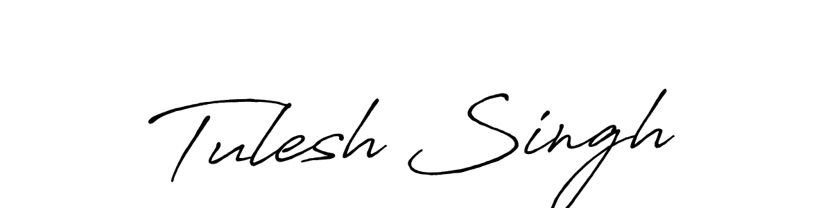 How to make Tulesh Singh signature? Antro_Vectra_Bolder is a professional autograph style. Create handwritten signature for Tulesh Singh name. Tulesh Singh signature style 7 images and pictures png