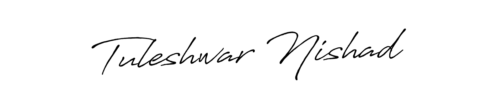 Make a beautiful signature design for name Tuleshwar Nishad. With this signature (Antro_Vectra_Bolder) style, you can create a handwritten signature for free. Tuleshwar Nishad signature style 7 images and pictures png