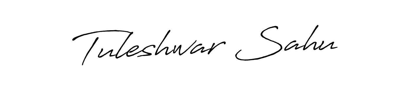 How to make Tuleshwar Sahu name signature. Use Antro_Vectra_Bolder style for creating short signs online. This is the latest handwritten sign. Tuleshwar Sahu signature style 7 images and pictures png