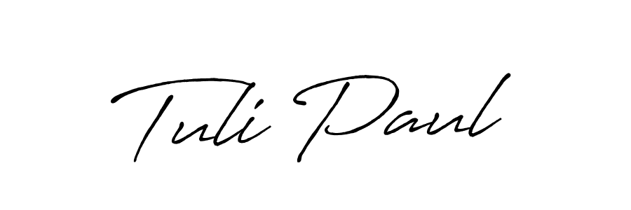 Make a beautiful signature design for name Tuli Paul. Use this online signature maker to create a handwritten signature for free. Tuli Paul signature style 7 images and pictures png