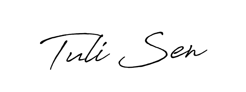 How to Draw Tuli Sen signature style? Antro_Vectra_Bolder is a latest design signature styles for name Tuli Sen. Tuli Sen signature style 7 images and pictures png