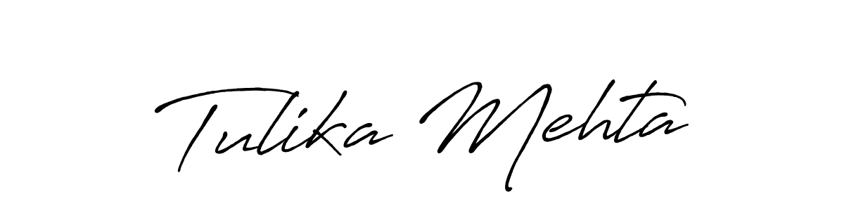 Make a short Tulika Mehta signature style. Manage your documents anywhere anytime using Antro_Vectra_Bolder. Create and add eSignatures, submit forms, share and send files easily. Tulika Mehta signature style 7 images and pictures png