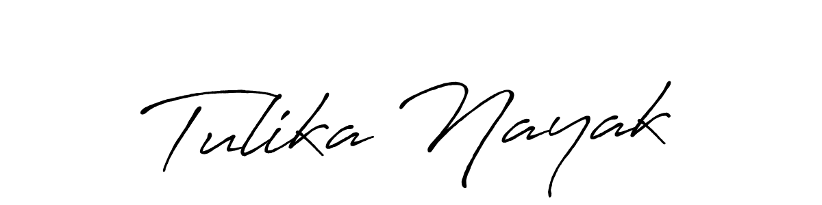 Make a beautiful signature design for name Tulika Nayak. With this signature (Antro_Vectra_Bolder) style, you can create a handwritten signature for free. Tulika Nayak signature style 7 images and pictures png