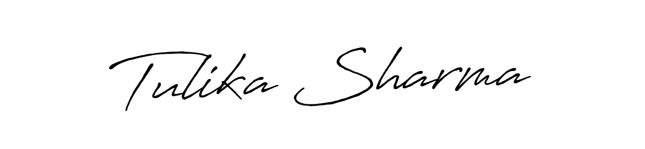 Make a beautiful signature design for name Tulika Sharma. With this signature (Antro_Vectra_Bolder) style, you can create a handwritten signature for free. Tulika Sharma signature style 7 images and pictures png