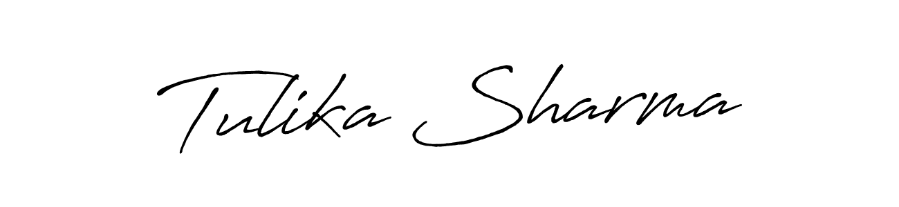 Make a beautiful signature design for name Tulika Sharma. With this signature (Antro_Vectra_Bolder) style, you can create a handwritten signature for free. Tulika Sharma signature style 7 images and pictures png